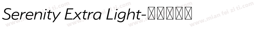 Serenity Extra Light字体转换